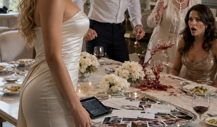 My husband slapped me because the scene wasn’t on the list. Then he, his mother, and his sister sent me back to the kitchen “to obey.” They thought I would come back carrying a plate of noodles… but twenty minutes later, I walked in with a silver serving tray. When I lifted the lid, there wasn’t any food inside—only the evidence that would destroy their entire family.