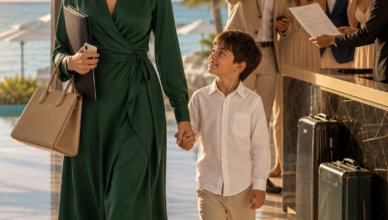 My husband and his family laughed as they left me alone in the lobby of the resort I had paid for in full… but one conversation at the front desk ruined their entire vacation.