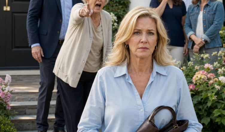 “Get out of my house!” my ex-mother-in-law screamed at me in front of everyone. My ex-husband laughed… until I revealed that the house was no longer his and that the board had just removed him from his position. But what they didn’t know was that my real move had begun months earlier.
