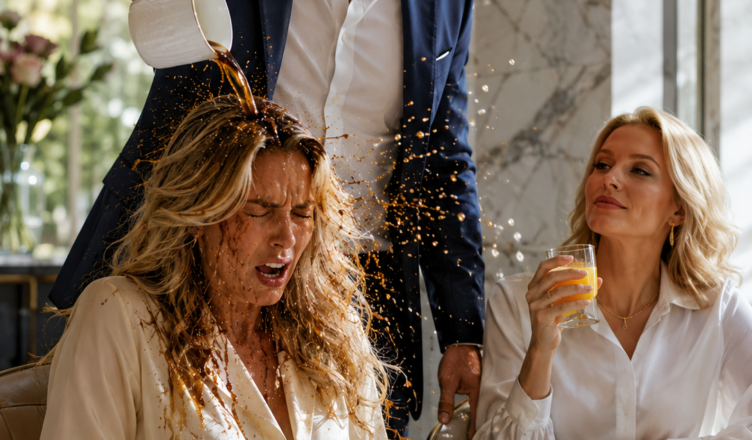 My husband threw boiling-hot coffee in my face because I refused to give him my bank card… but he had no idea what I had already prepared for him.