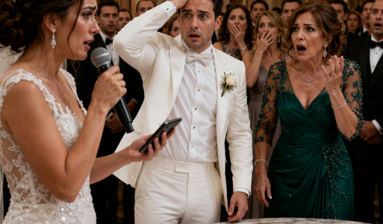 The Wedding Announcement That Exposed Everything.At our wedding reception, my husband suddenly took the microphone and announced that his mother would be moving into my apartment—and taking control of the home I had built for myself. I didn’t argue or make a scene. Instead, I calmly took the microphone and told everyone the truth they had been hiding from me. Within minutes, their carefully planned scheme unraveled in front of all our guests.