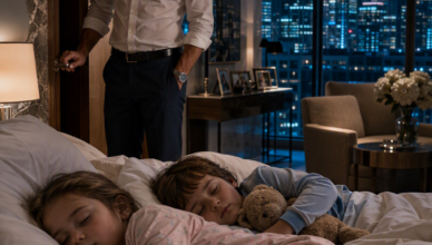 She Returned to Her Hotel Suite After Midnight to Retrieve a Forgotten Report. But When She Opened the Door, She Found Twin Babies Asleep on Her Bed… and a Terrified Housekeeper Begging Her Not to Call Security.