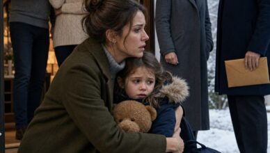 I Returned Early From My Military Mission to Surprise My Family for Christmas… But I Found My Little Daughter Sitting on the Frozen Front Step, Clutching Her Teddy Bear.