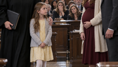 Eight months pregnant, she asked for a divorce and wanted nothing in return. Then a little girl entered the courtroom, and everything changed.